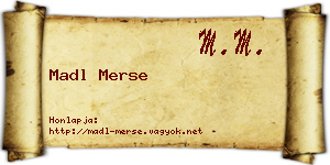 Madl Merse névjegykártya